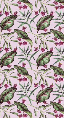 Blackout roller blind Tropical leaves