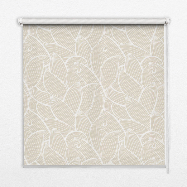Blackout roller blind for window Leaves