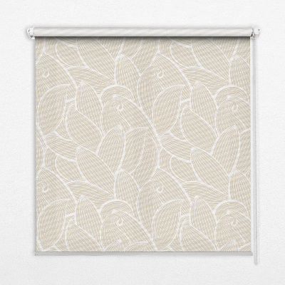 Blackout roller blind for window Leaves