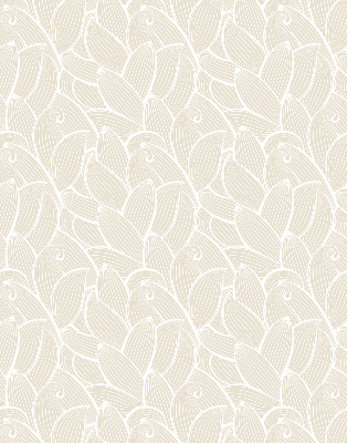Blackout roller blind with a leaves pattern