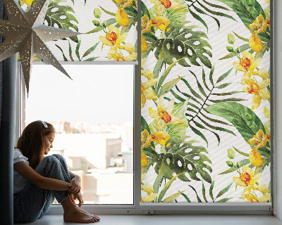 Blackout roller blind Yellow flower