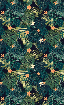 Blackout roller blind Tropical leaves and flowers