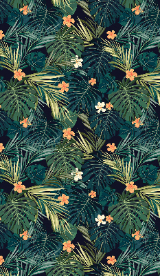 Blackout roller blind Tropical leaves and flowers