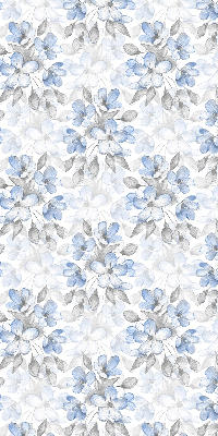 Fabric roller blind for windows with a flowers pattern