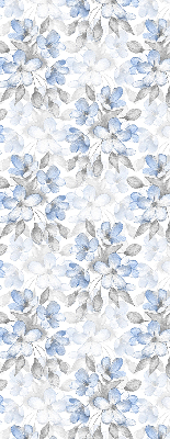 Fabric roller blind for windows with a flowers pattern