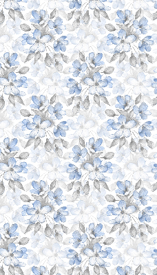 Fabric roller blind for window Flowers