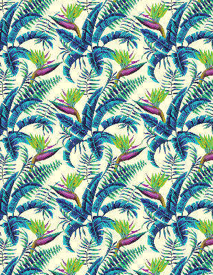 Blackout roller blind Tropical plants