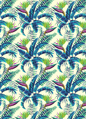 Blackout roller blind Tropical plants