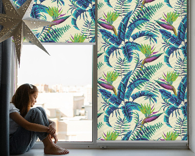 Blackout roller blind Tropical plants
