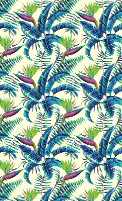 Blackout roller blind with tropical plants print