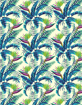 Blackout roller blind Tropical plants