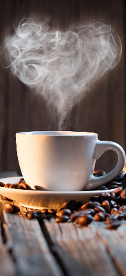 Blackout roller blind for window A cup of coffee
