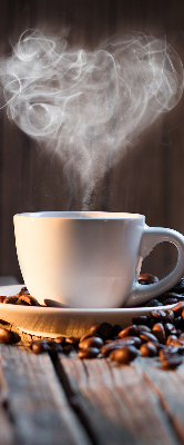 Blackout roller blind for window A cup of coffee