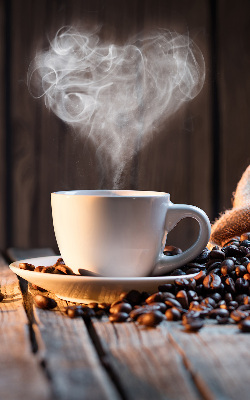 Blackout roller blind for window A cup of coffee