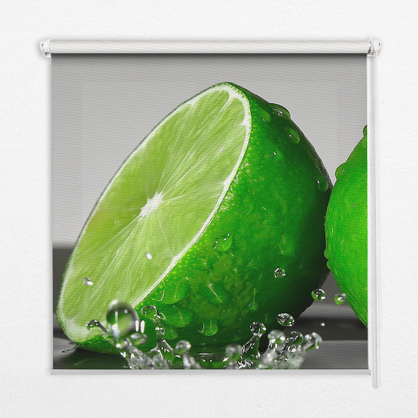 Fabric roller blind for window Limes in water
