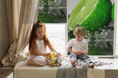 Fabric roller blind for window Limes in water