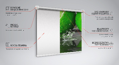 Fabric roller blind for window Limes in water
