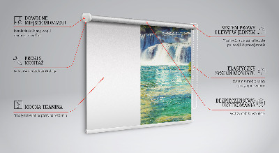 Blackout roller blind Waterfall design