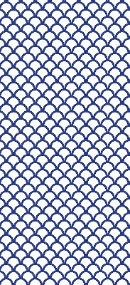 Blackout roller blind for window Blue scales
