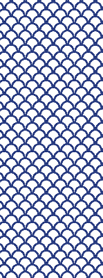 Blackout roller blind for window Blue scales