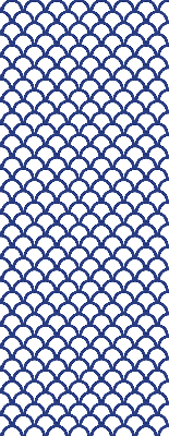 Blackout roller blind for window Blue scales