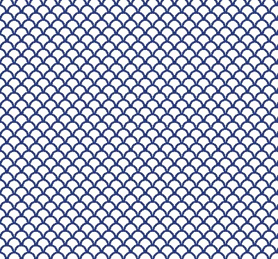 Blackout roller blind for window Blue scales