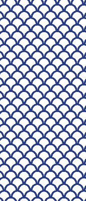 Blackout roller blind for window Blue scales