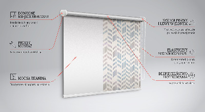 Fabric roller blind for window Striped fir