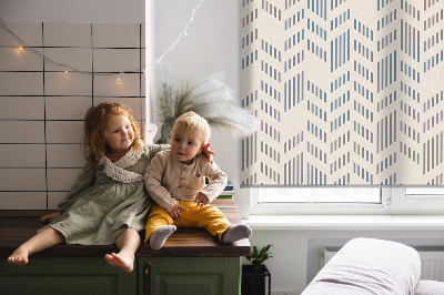 Fabric roller blind for window Striped fir