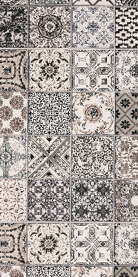 Blackout roller blind for window with Portuguese patterns