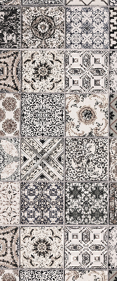 Blackout roller blind for window Portuguese patterns