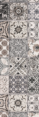 Blackout roller blind for window with Portuguese patterns