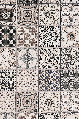 Blackout roller blind for window Portuguese patterns