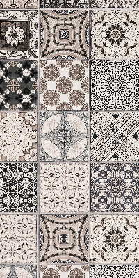 Blackout roller blind for window Portuguese patterns