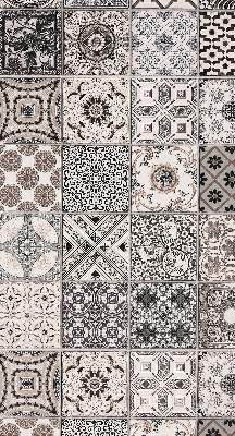 Blackout roller blind for window with Portuguese patterns