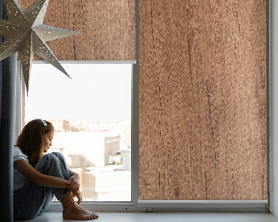 Fabric roller blind for window Wood