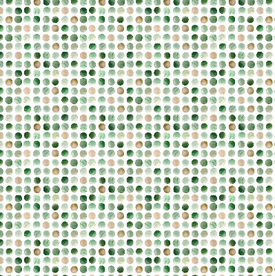 Blackout roller blind Green circles
