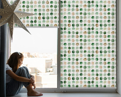 Blackout roller blind Green circles