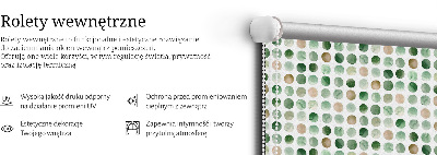 Blackout roller blind Green circles