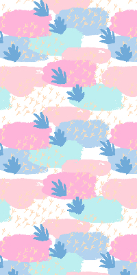 Fabric roller blind for window Traces on a colored background