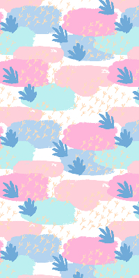 Fabric roller blind for window Traces on a colored background