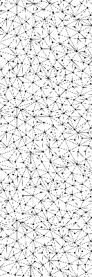 Blackout roller blind connected dots pattern for window
