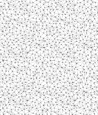 Blackout roller blind connected dots pattern for window