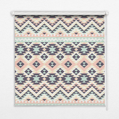 Blackout roller blind with triangle pattern