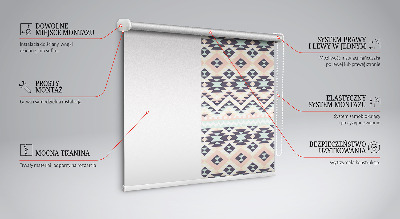 Blackout roller blind Triangle pattern