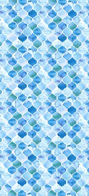 Blackout roller blind for window with lamp pattern
