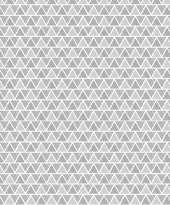 Fabric roller blind for window striped triangles pattern