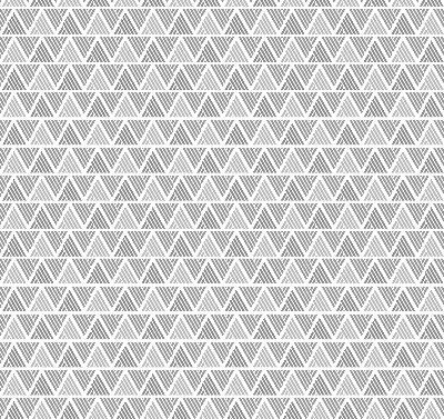Fabric roller blind for window striped triangles pattern