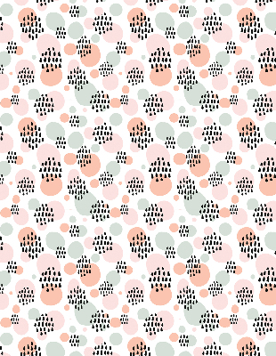 Blackout roller blind Black dotted patches