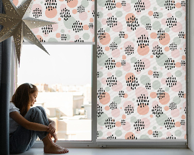 Blackout roller blind Black dotted patches